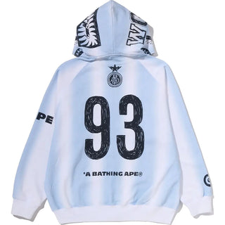 BAPE Hand Draw Football Shark Full Zip Hoodie