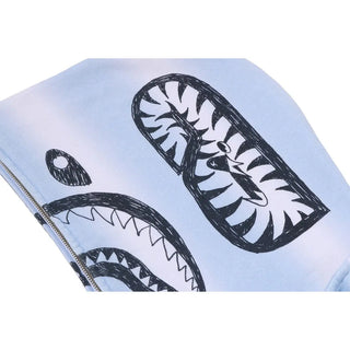 BAPE Hand Draw Football Shark Full Zip Hoodie