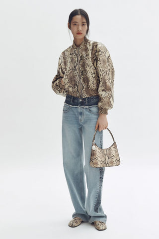 H&M x Stella McCartney Snakeskin Print Bomber Jacket