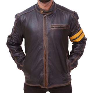 Men's Black Cafe Racer Jacket