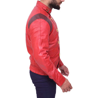 Akira Kaneda Capsule Logo Red Leather Jacket