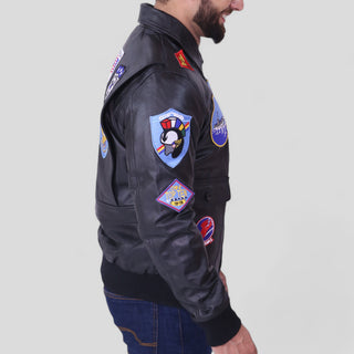 Top Gun movie Maverick Black Bomber Jacket