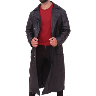 German Millitary Coat Men's Army Real Leather Trench Coat