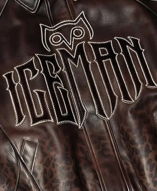 Drake Iceman 2026 Brown Leather Jacket