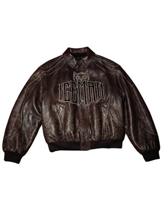 Drake Iceman 2026 Brown Leather Jacket
