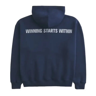 Hollister x Kappa 2026 Navy Blue Boxy Full Zipper Hoodie For Sale