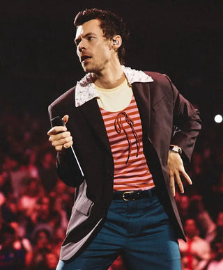 2026 Harry Styles Burgundy Custom Blazer