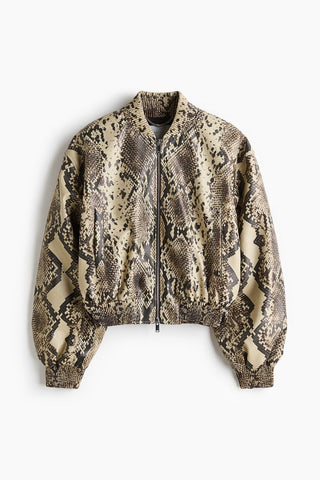 H&M x Stella McCartney Snakeskin Print Bomber Jacket