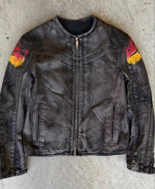 424 x Under Armour Black Leather Jacket
