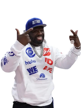 50 Cent Detroit Pistons Game NBA Logo Hoodie
