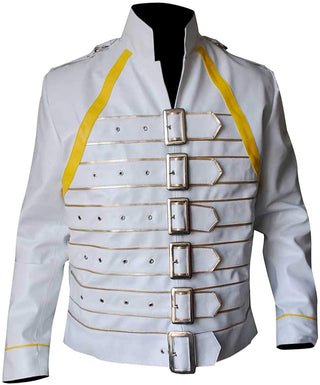 Freddie Mercury White Leather Jacket