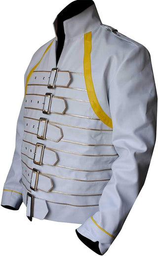 Freddie Mercury White Leather Jacket