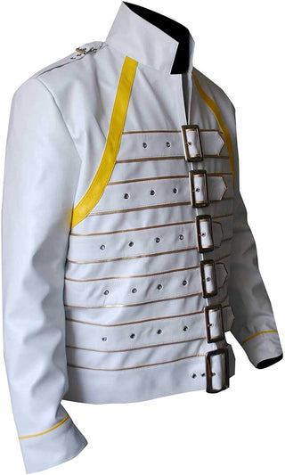 Freddie Mercury White Leather Jacket