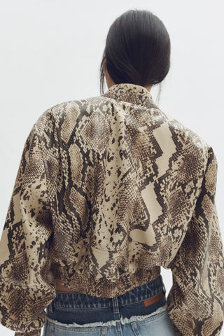 H&M x Stella McCartney Snakeskin Print Bomber Jacket