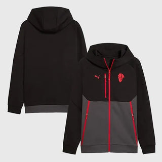 AC Milan PumaTECH Full Zipper  Black Hooded Jacket