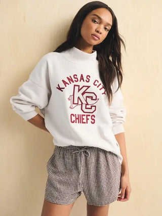 Abercrombie NFL Kansas Mockneck Grey  Sweatshirt