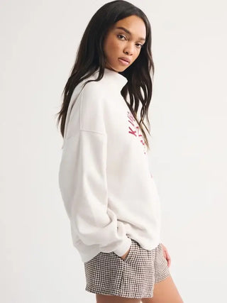 Abercrombie NFL Kansas Mockneck Grey  Sweatshirt For Men & Women