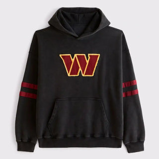 Abercrombie Washington Commanders Black Popover Hoodie