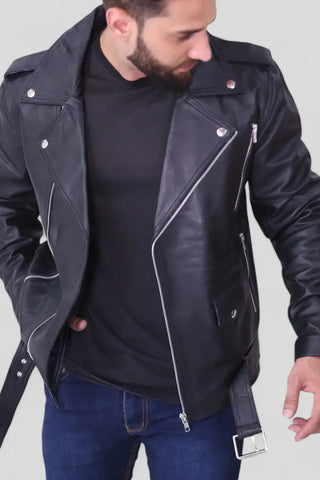 Adam Levine Asymmetrical Leather Jacket