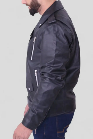 Asymmetrical Leather Jacket