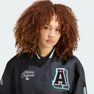 Adidas Originals Black Bomber Jacket With Badges