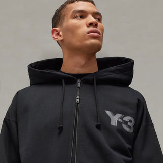 Adidas Y-3 Logo Black Zipper  Hoodie For Men & Women