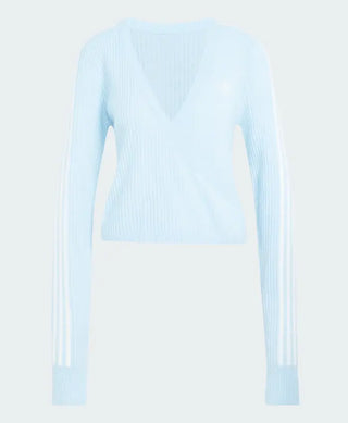 Adidas x Jennie knitted wrap blue cardigan