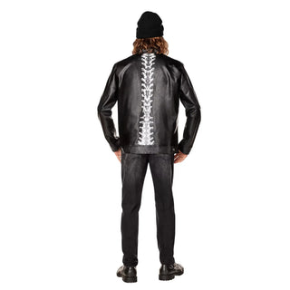Adult Skeleton Moto Jacket – Halloween Bike Black Jacket