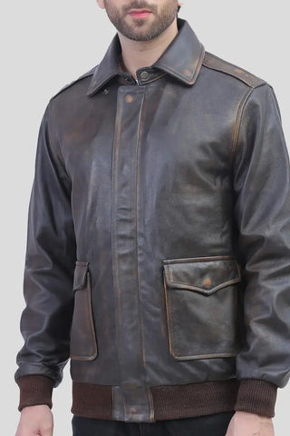 Air Force Leather Jacket for Men