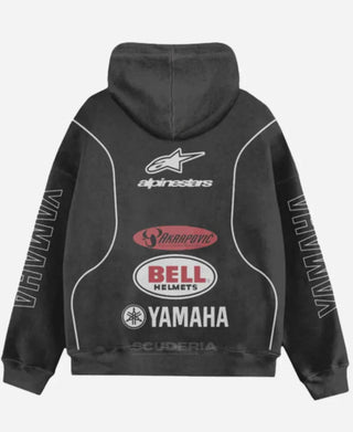 Alpinestars Yamaha Motorcycle Racing Black Pullover Hoodie
