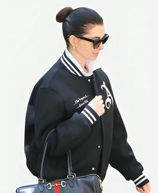 Anne Hathaway Arsenal Gunners jacket