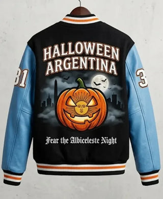 Argentina Halloween Black  Varsity Jacket