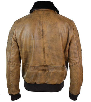 Men’s Aviator Tan Bomber Jacket 