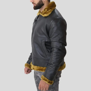 Men's Real Shearling Leather Jacket