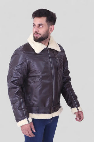 B3 Bomber Shearling Winter Leather Jacket