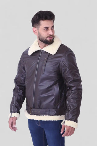 B3 RAF Aviator Men's Leather Jacket