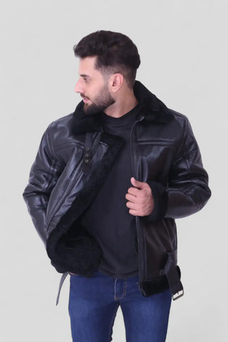 Black Men's Leather Jacket