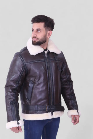 B3 Aviatot Shearling Leather Jacket