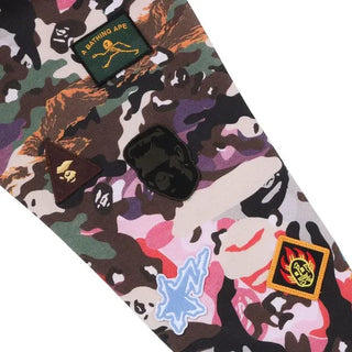 BAPE HYBRID CAMO MULTI BADGE zipper HOODIE
