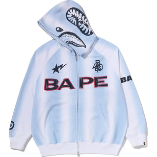 BAPE Hand Draw Football Shark Full Zip Hoodie