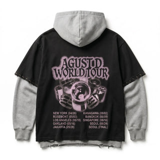 BTS Yoongi Arirang World Tour Stanford Black Hoodie