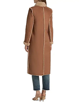Bailee Madison Shearling Leather  Coat For Women