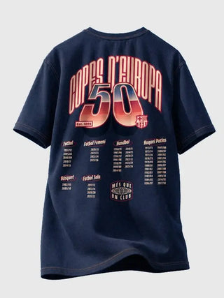 Barcelona FC 50 European Cups  T-Shirt For Men & Women