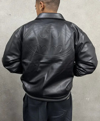 Batman Leather Bomber Black Jacket