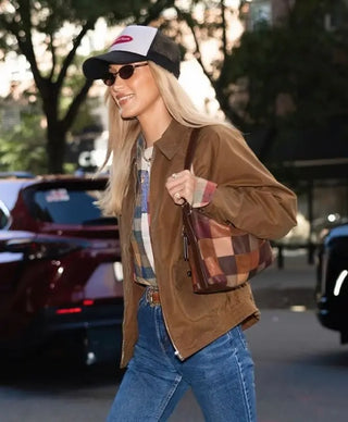 Bella Hadid NYC Brown Suede Jacket For Men & Women