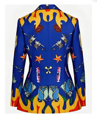 Birds Of Prey Harley Quinn Multicolor Blazer