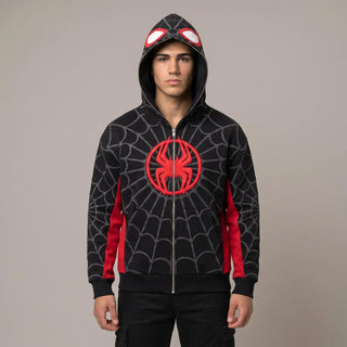 Black Spider Dark Web Verse Streetwear Fleece Hoodie