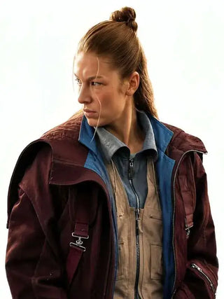 Blade Runner 2099 Hunter Schafer Burgundy Jacket