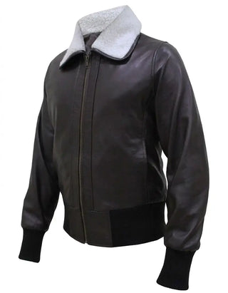 Bombshells Harley Quinn Black Leather Jacket For Women
