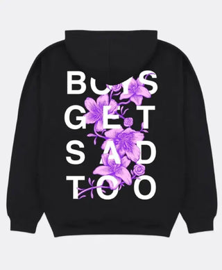 Boys Get Sad Too Black Pullover Hoodie